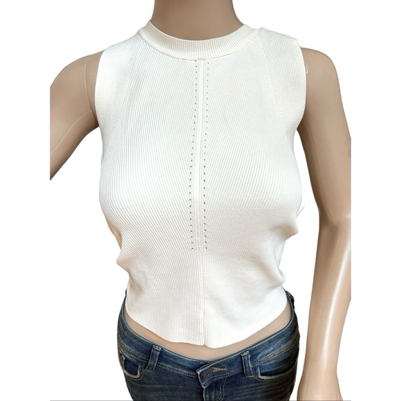 Zara Cream Bare Back Tie Back Sleeveless Top, NWT, S - Picture 4 of 15